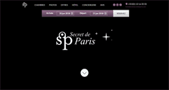 Desktop Screenshot of hotel-design-secret-de-paris.com